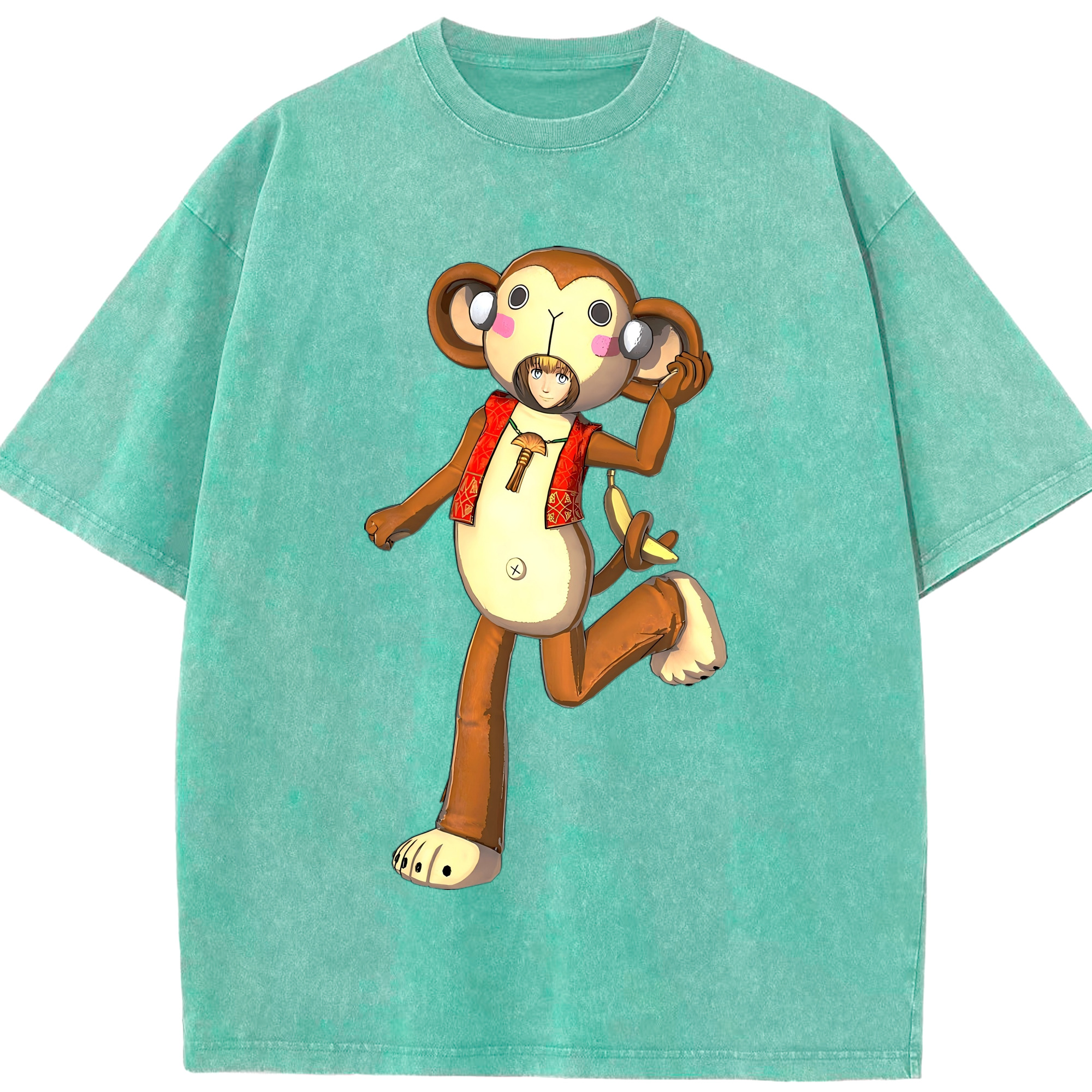 （画像用） 進撃の巨人 アルミン·アルレルト Attack on Titan Armin Arlert 綿100% ヴィンテージ風 半袖Tシャツ（フロントプリント）